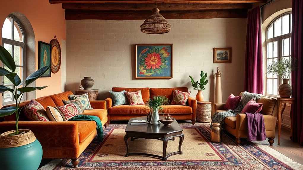 luxurious jewel tone accents