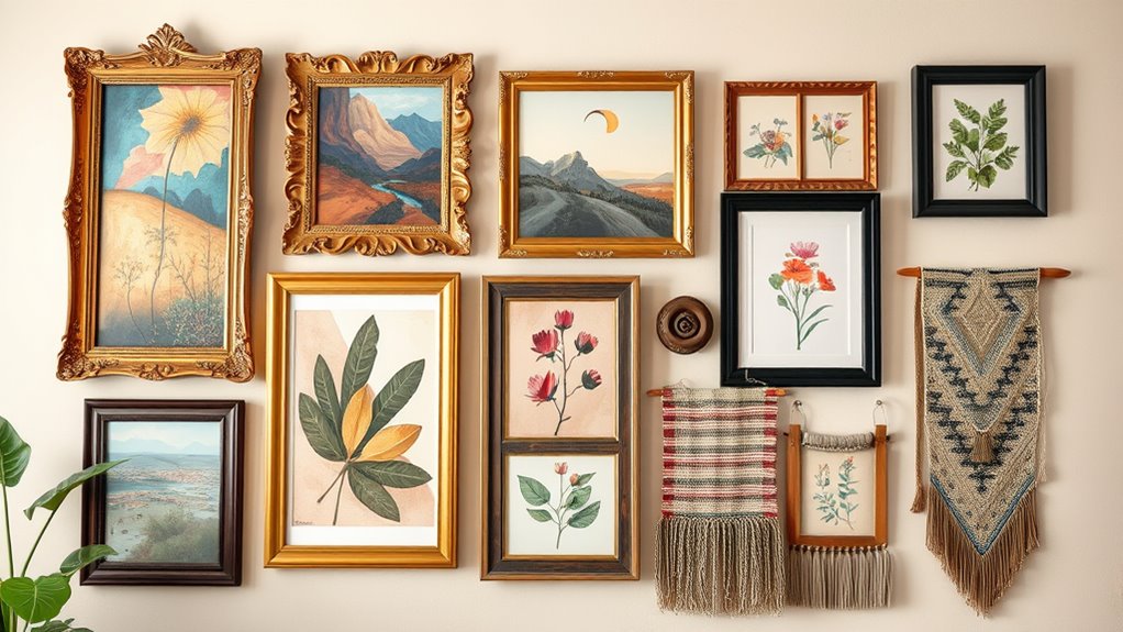 mix mismatched eclectic frames