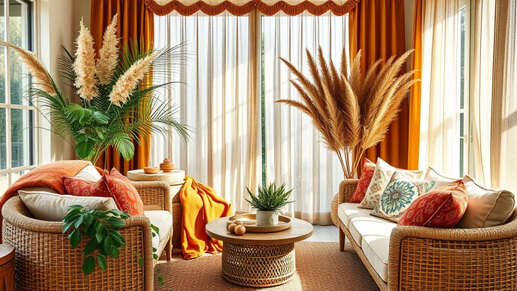 natural autumnal botanical accents