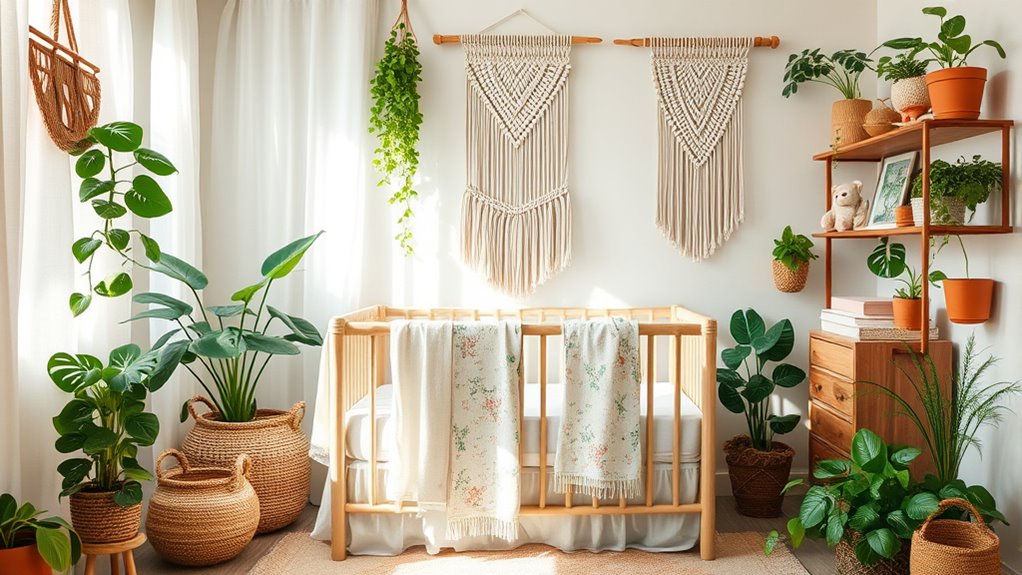 natural green botanical accents