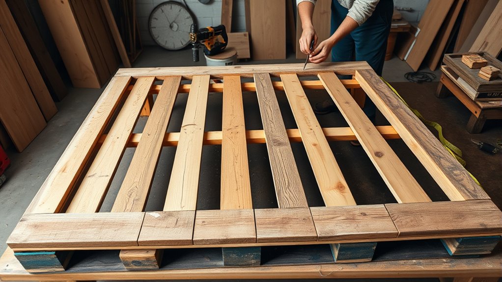 pallets sanding bolting finishing