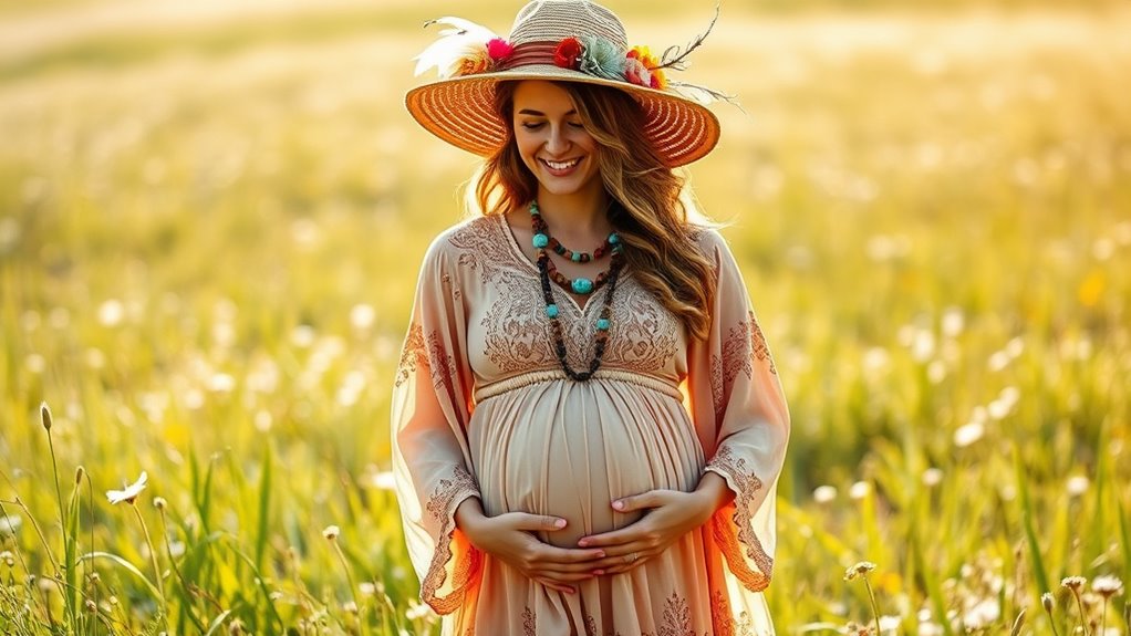 personalized boho maternity style