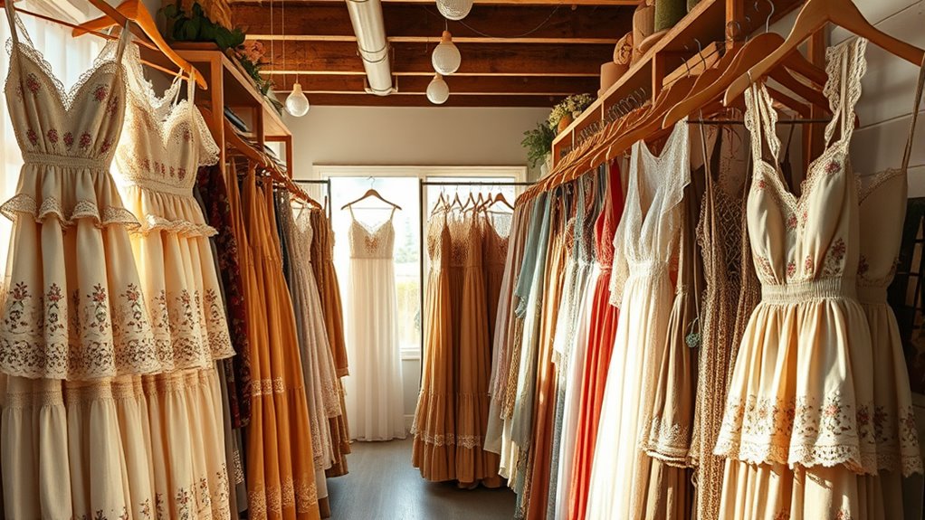 romantic boho tiered dresses