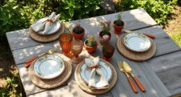 rustic boho table decor