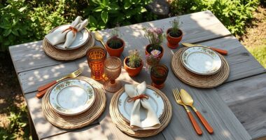 rustic boho table decor
