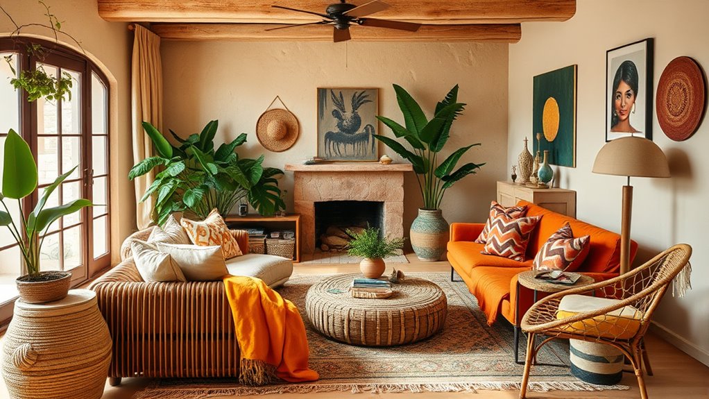 seasonal accents maintain boho charm