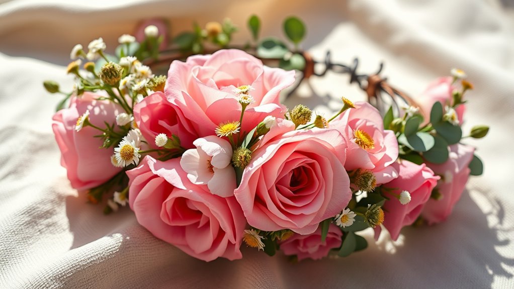 seasonal blooms and greenery