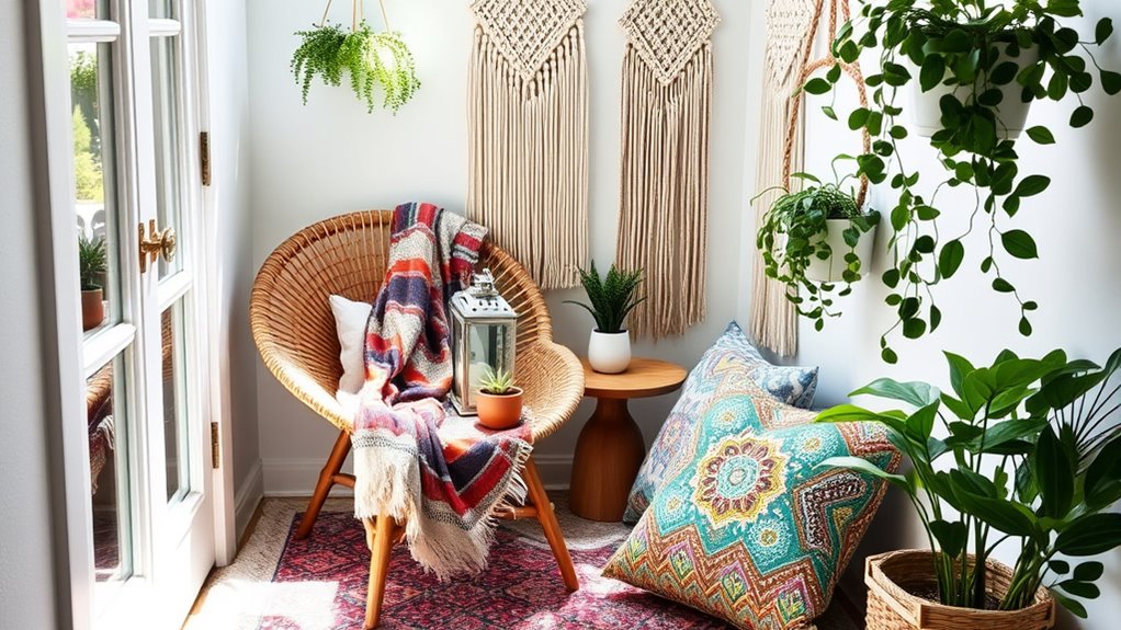 small space boho styling