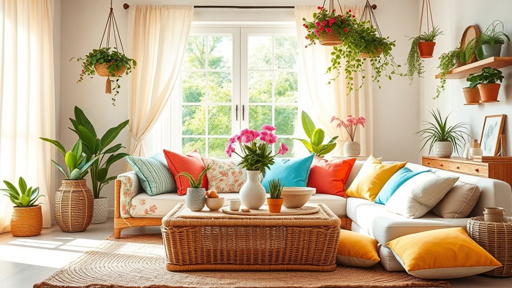 spring bright boho decor