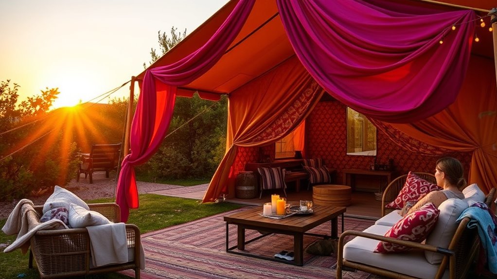 stylish cozy outdoor retreat