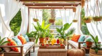 summer boho patio decor