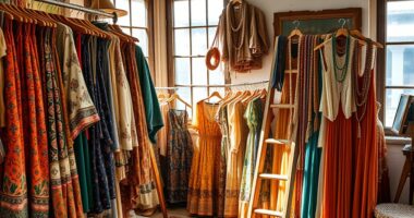 thrift style boho wardrobe