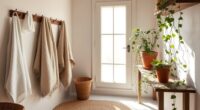 towels rugs plants