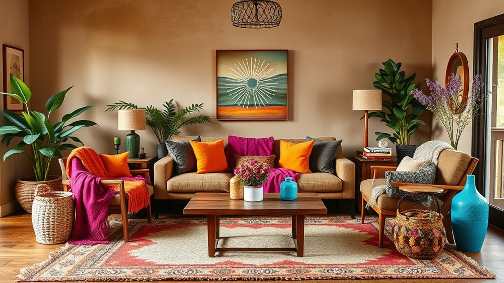 use vibrant decor accents