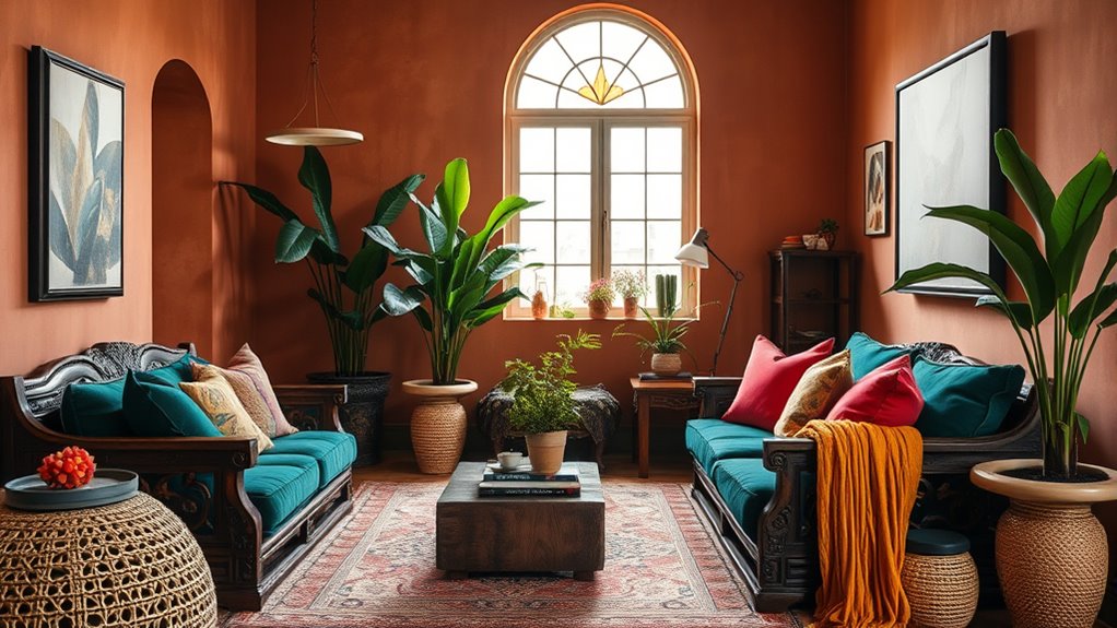 vintage modern colorful blending