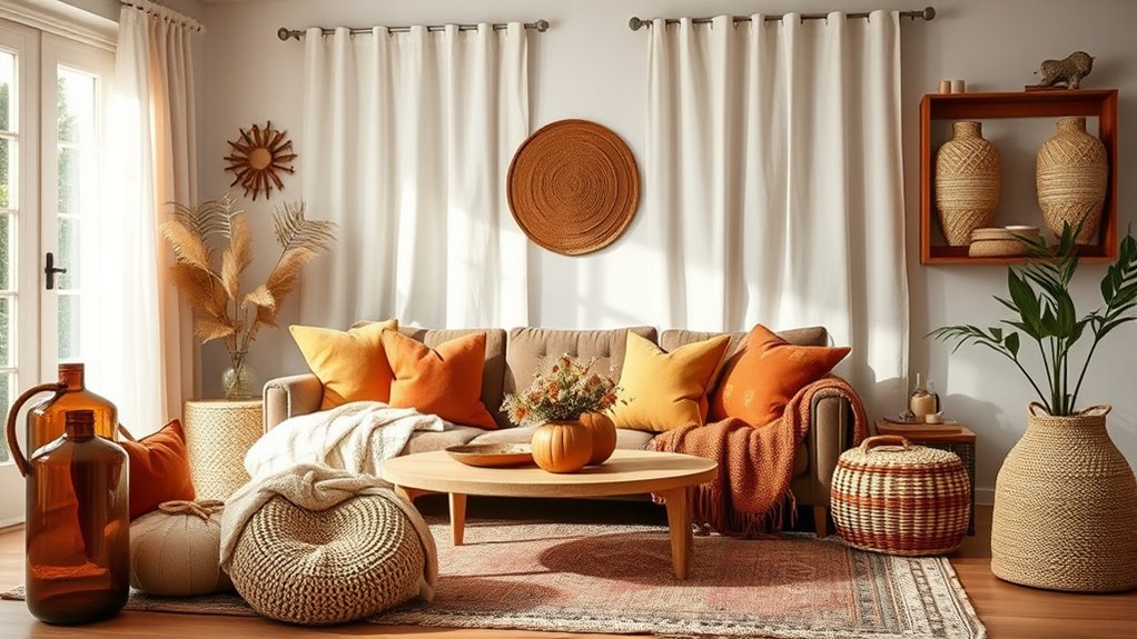 warm earthy textured decor
