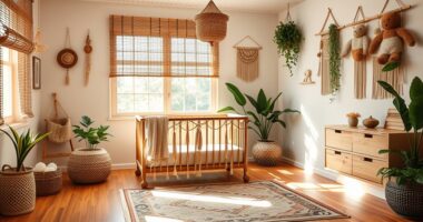 whimsical boho nursery decor