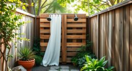 affordable outdoor shower setup
