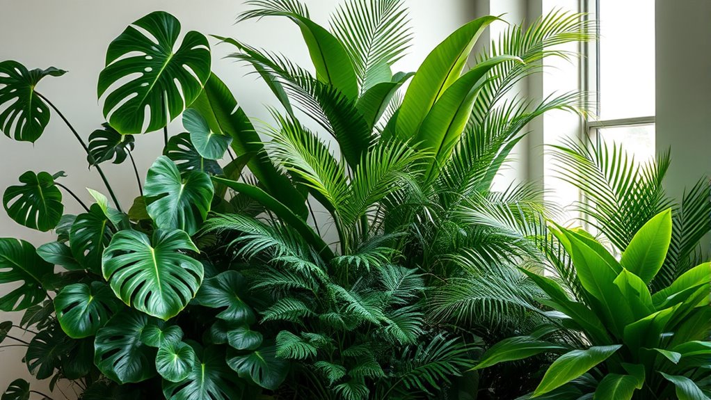balanced lush plant ecosystem