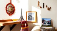 decorate with travel memorabilia