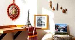decorate with travel memorabilia