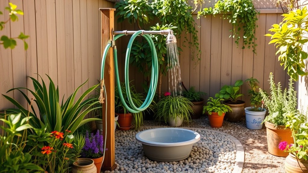diy eco friendly outdoor shower