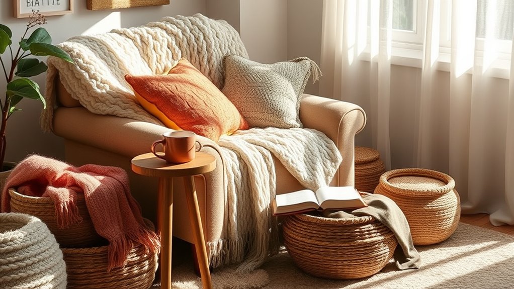 diy textile decorated reading corner