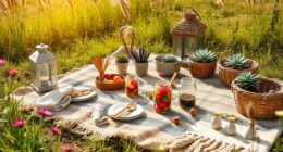 eco friendly boho picnic