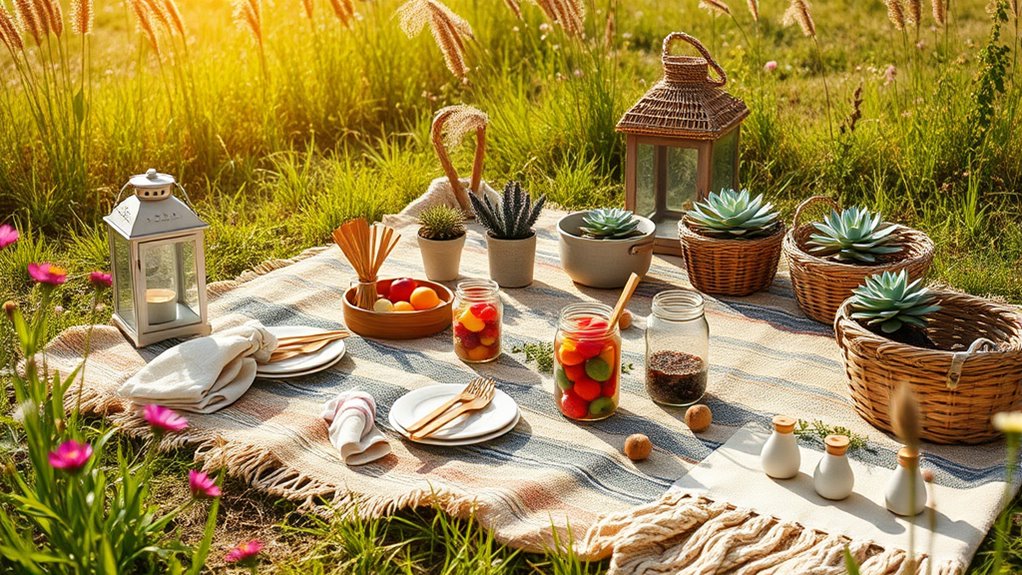 eco friendly boho picnic