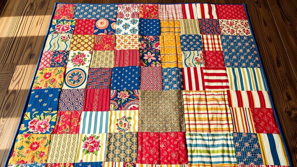 harmonious patchwork fabric coordination