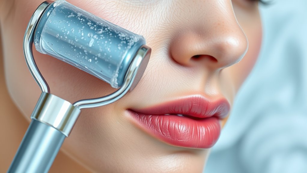 ice rolling enhances skin glow
