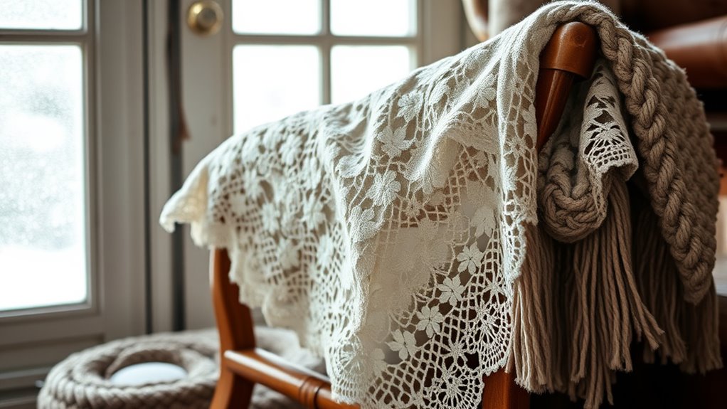 layered lace winter accessories
