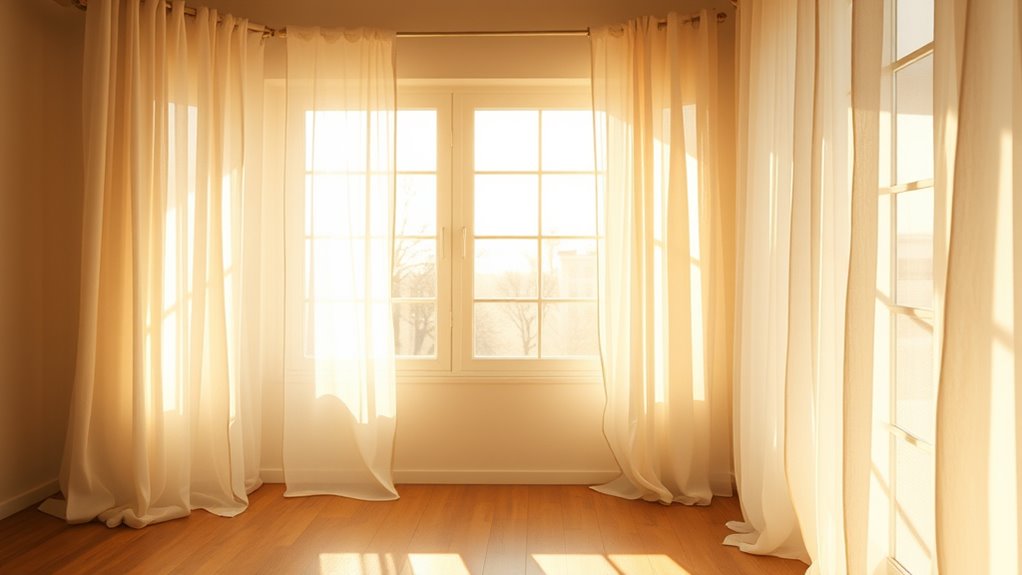 natural light with sheer linens
