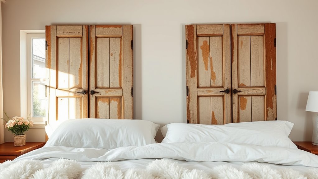repurpose doors for headboards