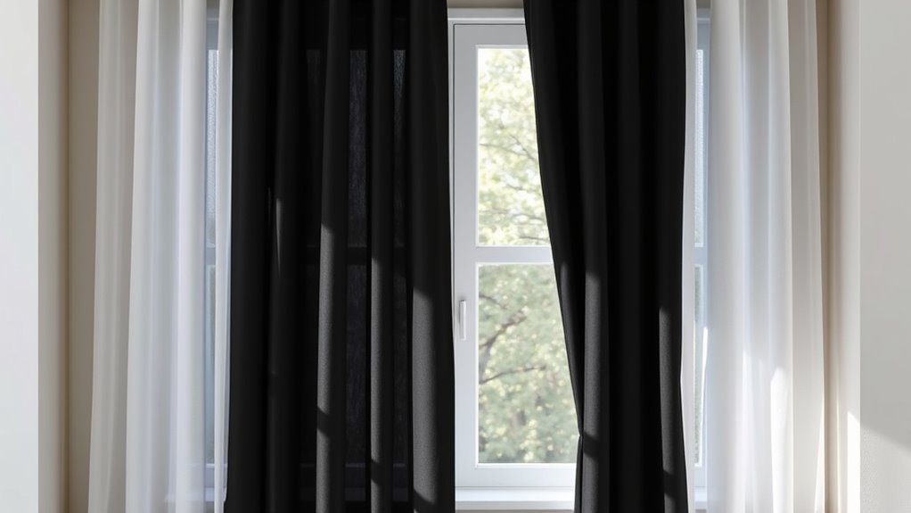 sheer and blackout layering