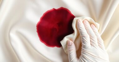 silk red wine stain removal