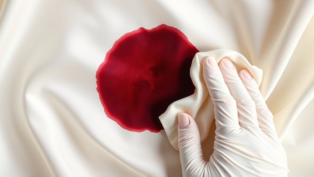 silk red wine stain removal