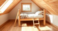 simple attic loft bed