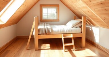 simple attic loft bed