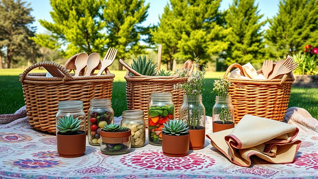 sustainable stylish outdoor dining