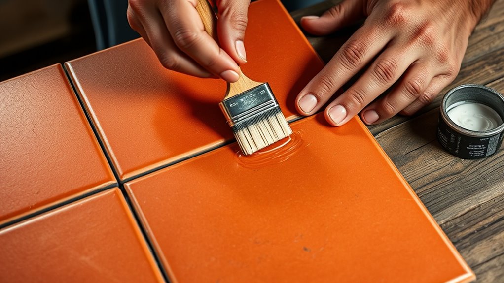tile painting with proper prep
