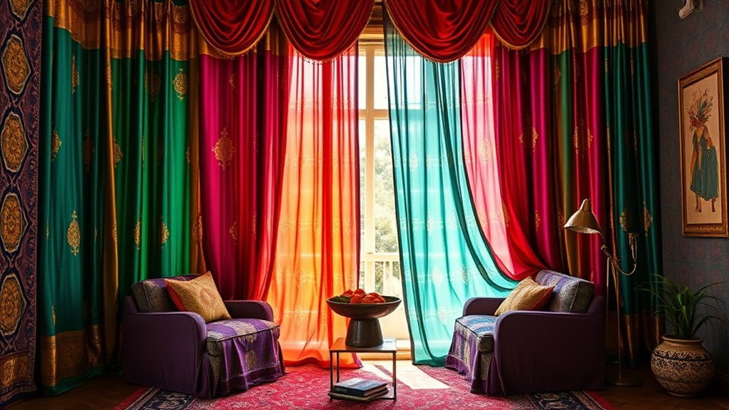 transform saris into curtains