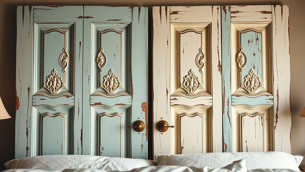 transforming doors into headboards