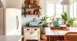 vintage appliances in boho