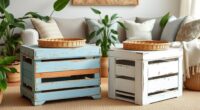 vintage crate boho tables