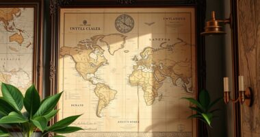 vintage map wall preservation