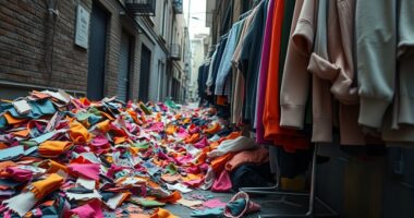 waste from disposable clothing