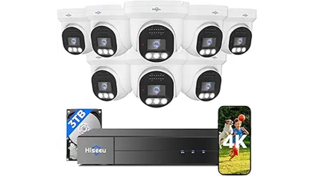 4k cameras 8 channel system