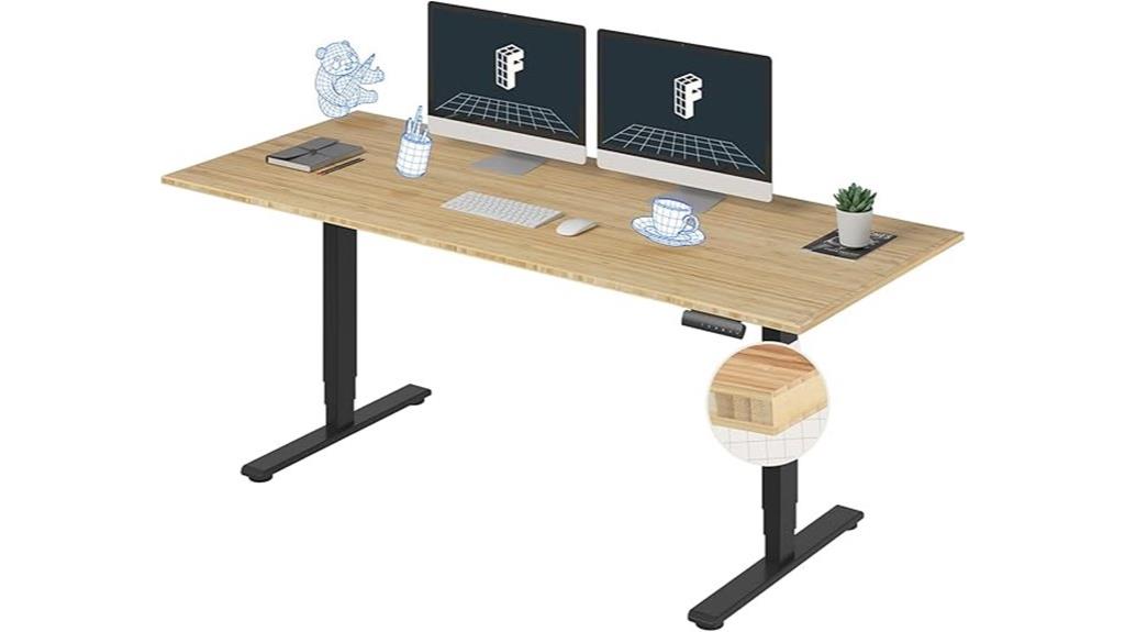 adjustable bamboo standing desk