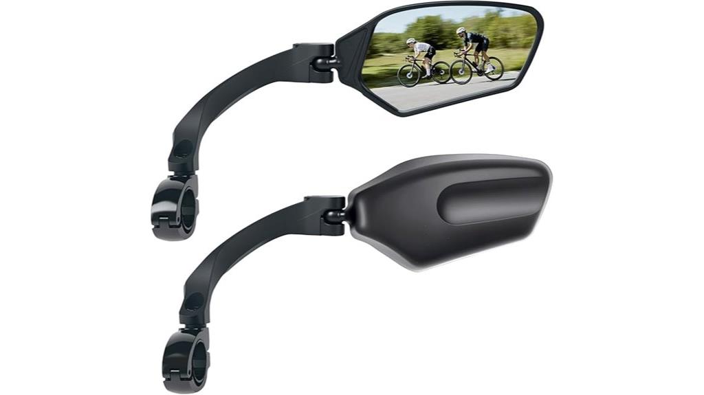 adjustable bike mirror pair